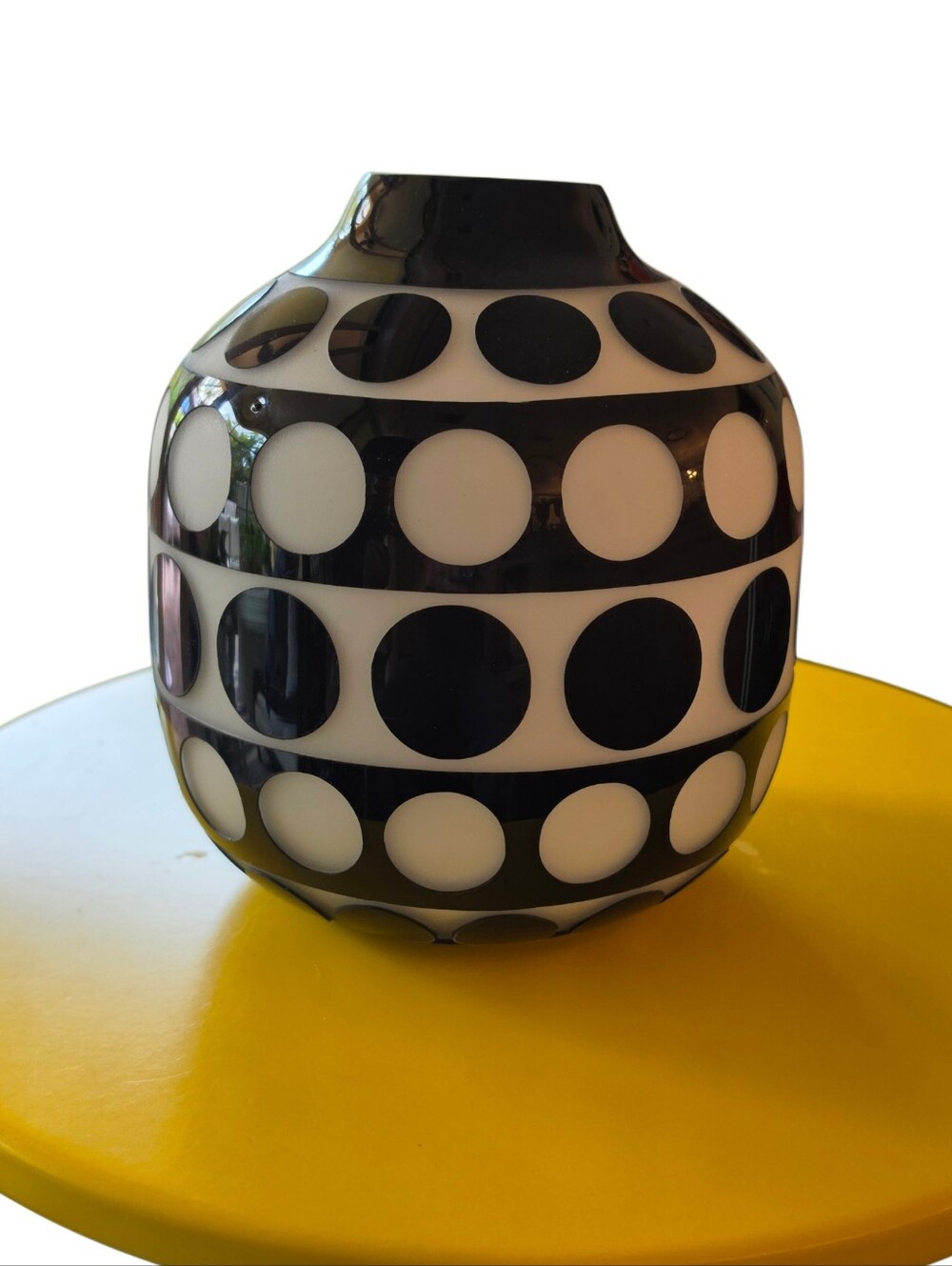 CYAN DESIGN Petroglyph Vase In Black And White, Small